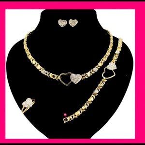 14k HGE 4 piece xoxo set brand new